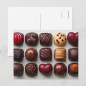 Bunte Pralinen aus Schokolade Valentinstag Briefkaart (Voorkant / Achterkant)