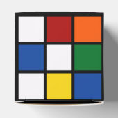 Bunte Quadrate Kubisch Bedankdoosjes (Bovenkant)