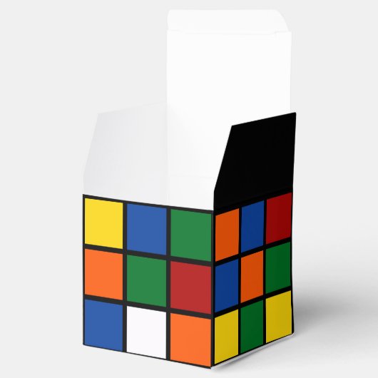 Bunte Quadrate Kubisch Bedankdoosjes (Geopend)