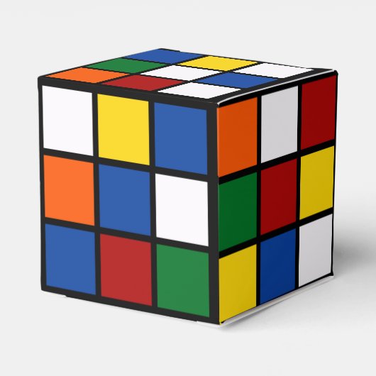 Bunte Quadrate Kubisch Bedankdoosjes (Achterkant)