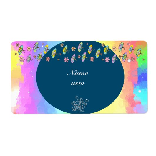 bunte Schmetterlinge Etiket (Voorkant)