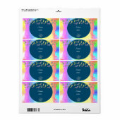 bunte Schmetterlinge Etiket (Full Sheet)