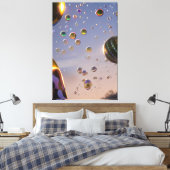 Bunte Seifenblasen Canvas Afdruk (Insitu (Slaapkamer))