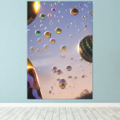 Bunte Seifenblasen Canvas Afdruk (Insitu (Houten vloer))