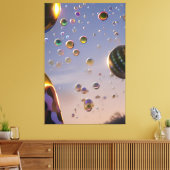 Bunte Seifenblasen Canvas Afdruk (Insitu (Woonkamer))