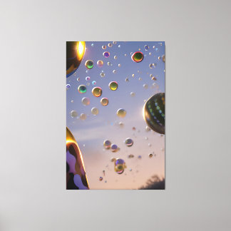 Bunte Seifenblasen Canvas Afdruk