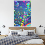 Bunte Seifenblasen Canvas Afdruk (Insitu (Slaapkamer))