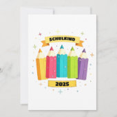 Bunte Stifte mit Sternchen - Schulkind 2025 | Kaart (Voorkant)