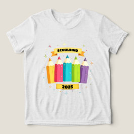 Bunte Stifte mit Sternchen - Schulkind 2026 Tri-Blend Shirt