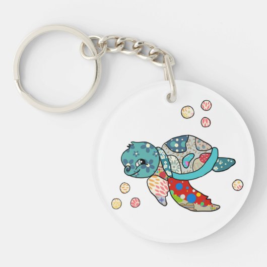 bunte Wasserschildkröte Sleutelhanger (Voorkant)
