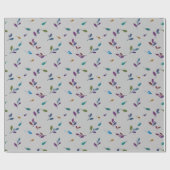 Bunte Zweige/Blätter Cadeaupapier (Vlak)