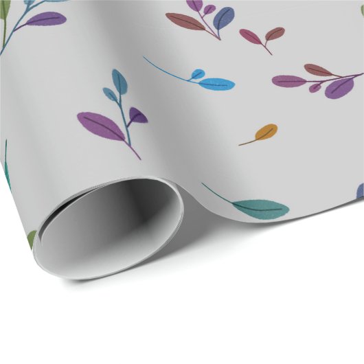 Bunte Zweige/Blätter Cadeaupapier (Rol Hoek)