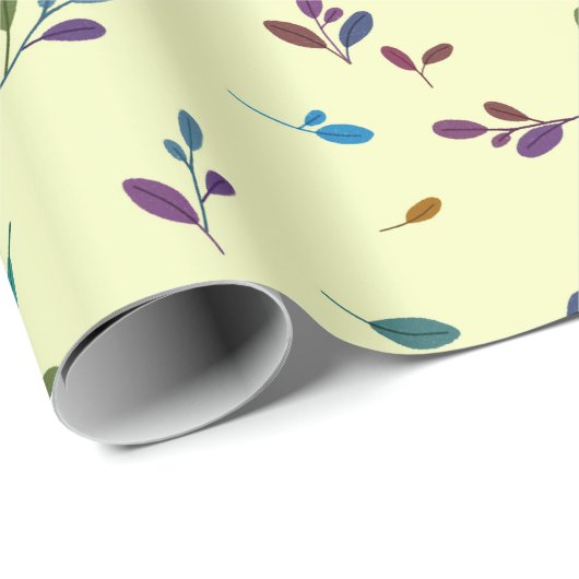 Bunte Zweige/Blätter Cadeaupapier (Rol Hoek)