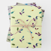 Bunte Zweige/Blätter Inpakpapier Vel (In situ)