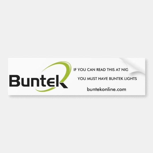 Buntek-Bumpersticker Bumpersticker (Voorkant)