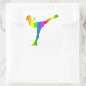 Bunter Eiskunstlauf Regenbogen Sticker (Tas)