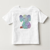 Bunter Elefant mit Schnecke Kinder Shirts (Voorkant)