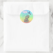 Bunter Elefant   Ronde Sticker (Tas)