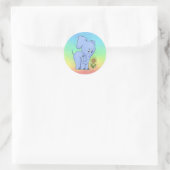 Bunter Elefant Runder Aufkleber Ronde Sticker (Tas)