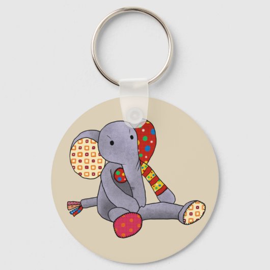 bunter Elefant Sleutelhanger (Voorkant)