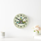 Bunter Frosch Runde Wanduhr Ronde Klok (Huis)