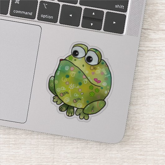 Bunter Frosch Sticker (Detail)