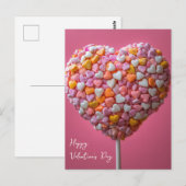 Bunter Herz Cake Pop Valentinstag Briefkaart (Voorkant / Achterkant)