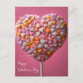 Bunter Herz Cake Pop Valentinstag Briefkaart (Voorkant)