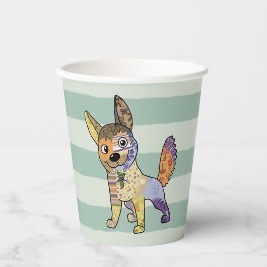 Bunter Hund,   pappbecher Papieren Bekers (Voorkant)