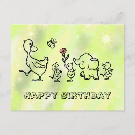 bunter Lauf  Briefkaart (Voorkant)