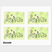 bunter Lauf  Rechthoekige Sticker (Vel)
