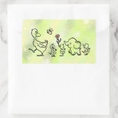 bunter Lauf  Rechthoekige Sticker (Tas)