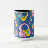 Bunter Musikmix in rosa, blau, gelb Mok (Midden)