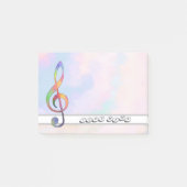 bunter Notenschlüssel Post-it Klebezettel Post-it® Notes (Voorkant)