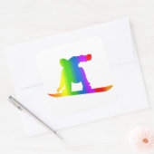 Bunter Snowboard Regenbogen Sticker (Envelop)