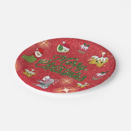 Bunter Teller Papieren Bordje (Gekanteld)