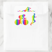 Bunter Triathlon Regenbogen Sticker (Tas)
