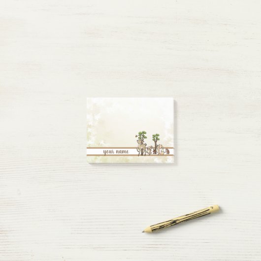 bunter Waldlauf Post-it® Notes (Op bureau)