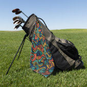 Bunters Wollmuster Paisley Golfhanddoek (Groen)