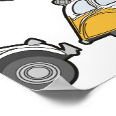 Buntes  Deux Chevaux 2cv Muster Poster (Hoek)