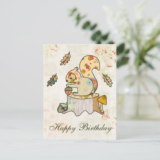 Buntes Eichhörnchen Briefkaart (Staand voorkant)