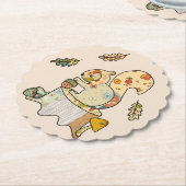 Buntes Eichhörnchen  Kartonnen Onderzetters (Gekanteld)