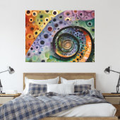 buntes Kissen Canvas Afdruk (Insitu (Slaapkamer))