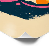 Buntes Lama – Fantasie Illustration Perfect Poster (Hoek)