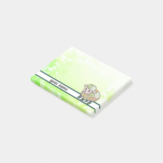 Buntes Lämmchen Post-it® Notes (Schuin)