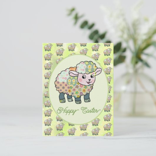 buntes Lämmchen  postkarte Briefkaart (Staand voorkant)