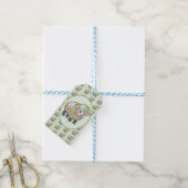 buntes Lämmchen postkarte Cadeaulabel (Met Touw)