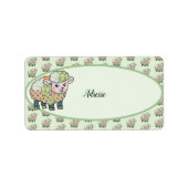 buntes Lämmchen  postkarte Etiket (Voorkant)