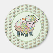 buntes Lämmchen  postkarte Magneet (Voorkant)