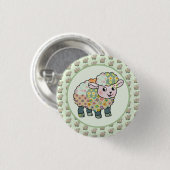 buntes Lämmchen postkarte Ronde Button 3,2 Cm (Voorkant /achterkant)